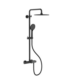 Душевая колонна Koer KB-55014-05 с термостатическим смесителем, черный матовый (KR4733)