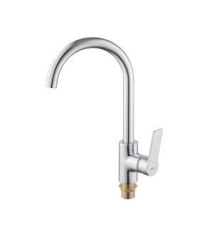 Смеситель для кухни Haiba Diana 017 (HB1018) высокий поворотный хром