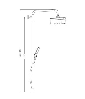 Душевая колонна Koer KB-56030-05 с смесителем, 3 функции (KR5428)