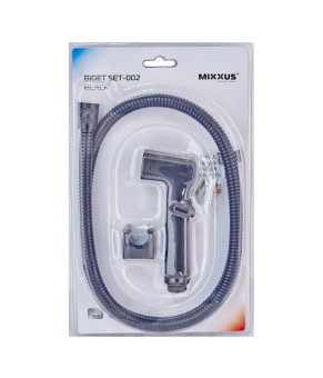 Набір для гігієнічного душу Mixxus Bidet SET-002 Black (шланг 1,2м) (LE2776)