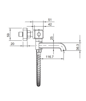 Термостатический смеситель для ванны Koer KB-47011-01 (Хром) (KR4720)