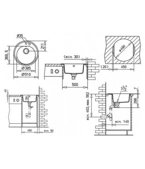 Кухонная мойка Teka Centroval 45 TG  (88815)