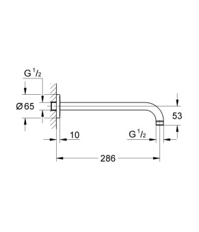 Набір для душу з верхнім душем Grohe Eurosmart UA33556003 (33556003+28576000+27541001) (UA33556003)