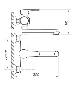 Змішувач для ванни Zerix PUD3 045 білий (ZX2909)
