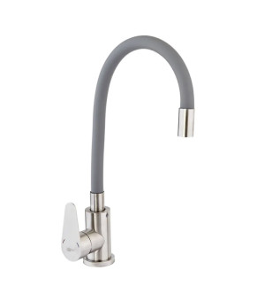 Смеситель для кухни Zerix Fox-011 Refl.Gray из нерж. стали SUS304 (ZX4834)
