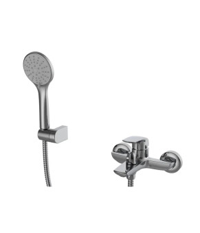 Смеситель для ванны Koer KB-40008-01 с коротким изливом, хром (KR3472)