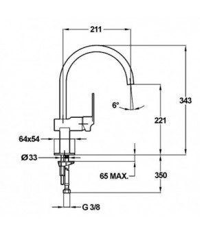 Смеситель Teka Cuadro H 38911502