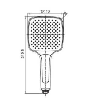 Лейка для душа Koer KP-0402-01 (3 функции) (KR4983)