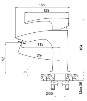 Смеситель для раковины Koer KB-10007-04 Хром/Белый (KR5149)