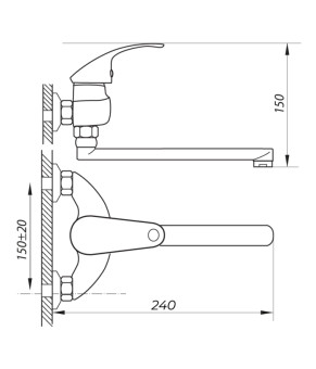 Смеситель для кухни Zerix MST 135 (ZX2761)
