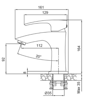 Смеситель для умывальника Koer KB-10007-07 Графит (KR5150)