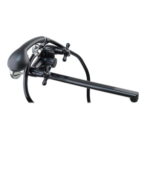 Смеситель для ванны Plamix Sirius-140 Black (PM0638)