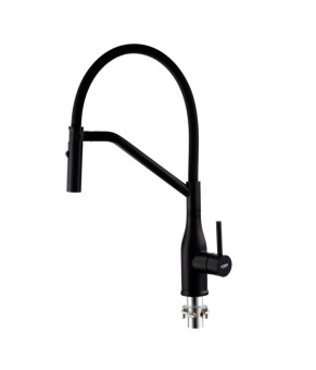 Смеситель для кухни Koer KI-70026-05 с черным силиконовым изливом (KR5210)