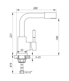 Змішувач для умивальника Zerix LR1098-4 (LL1194)