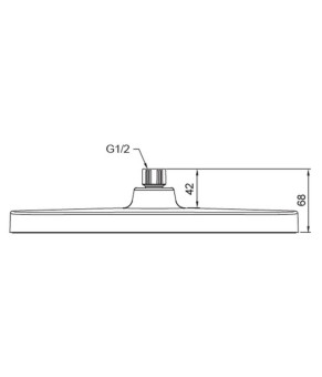 Лейка для душа потолочная Koer KP-0402-07-OH 310x200мм (KR4990)