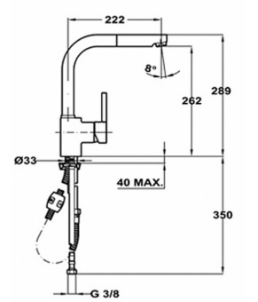  Смеситель Teka ARK 938 (23938120FM)
