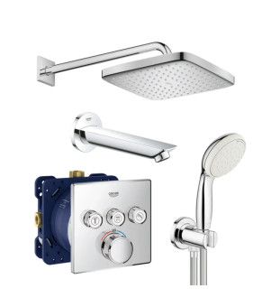 Душова система прихованого монтажу з термостатом Grohe Grohtherm SmartControl New Tempesta 250 (UA2