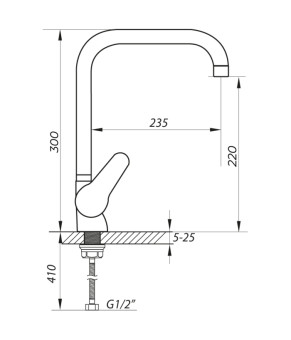 Змішувач для кухні Zerix SOP7 045 (ZX2652)