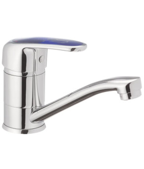 Смеситель для раковины HAIBA MAGIC 555 (15 см) с синей ручкой (HB0672)