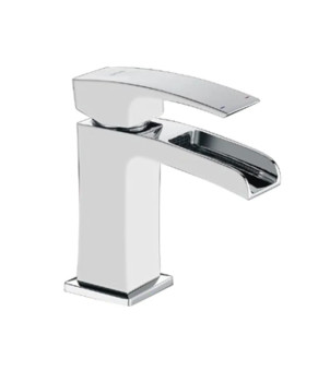 Змішувач для умивальника Koer KB-14007-04 водоспад (Хром+Білий) (KR5155)