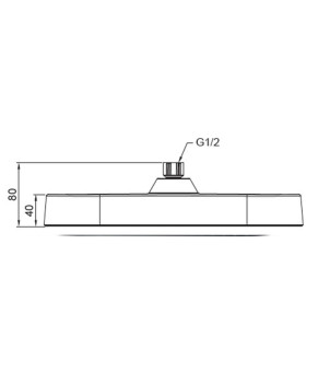 Лейка для душа потолочная Koer KP-0404-01-OH 325x200мм (KR5000)