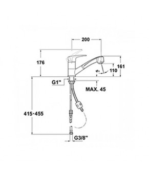Смеситель Teka MB2 LP (MS1 Ext) 40971802