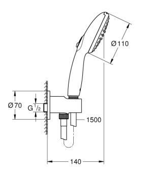Душовий набір Grohe Tempesta 110, 2 режими (26406003)