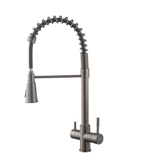 Смеситель для кухни Koer KB-72025-07 с выходом для питной воды (пружина) (KR5016)