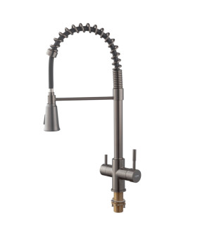 Смеситель для кухни Koer KB-72025-07 с выходом для питной воды (пружина) (KR5016)