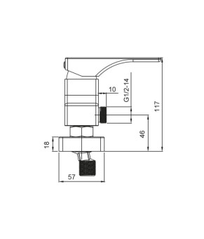 Смеситель для душа Koer KB-30010-05 Черный матовый (KR3487)