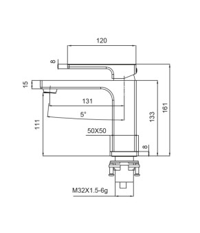 Змішувач для умивальника Koer KB-10009-05 Чорний матовий (KR3499)
