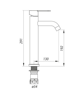 Змішувач для умивальника SUS304 Zerix LR71103 (ZX2989)