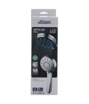 Лійка для душу Storm SH-01-G10M5-LED (ST0002)