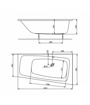 ванна Kolo Split 160x90 правая (XWA1660000)