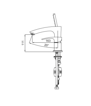 Змішувач на борт ванни Koer KB-43007-05 3 отвори (Чорний матовий) (KR3453)
