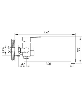 Змішувач для ванни Zerix LR72201 (LL1629)