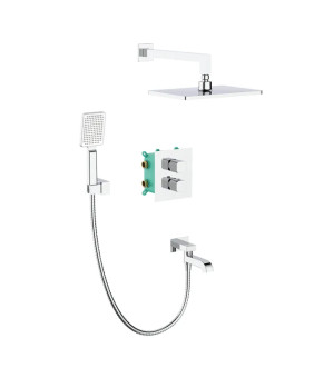 Вбудована душова система з термостатом Koer KB-67011-01 (Колір хром) (KR4726)