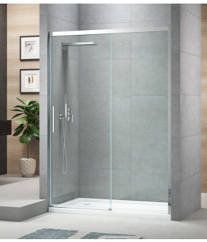 Двери в нишу Koer SR SD05 140x200 см прозрачное стекло Easy Clean, хром (KR5406)