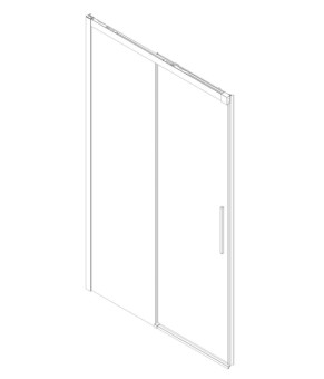 Двери в нишу Koer SR SD05 140x200 см прозрачное стекло Easy Clean, хром (KR5406)