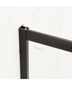 Двері в нішу Mixxus Premium DIVERSE SD01-140x185-TR Black прозоре скло 5мм (MI6878)