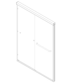 Двери в нишу Koer SR SD03 140x200см прозрачное стекло Easy Clean 8мм, хром (KR5385)