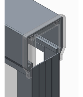 Двери в нишу Koer SR SD03 140x200см прозрачное стекло Easy Clean 8мм, хром (KR5385)