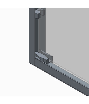 Двери в нишу Koer SR SD03 140x200см прозрачное стекло Easy Clean 8мм, хром (KR5385)