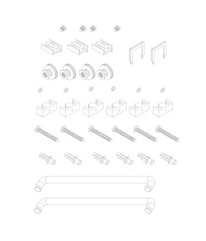 Двери в нишу Koer SR SD03 140x200см прозрачное стекло Easy Clean 8мм, хром (KR5385)