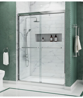 Двери в нишу Koer SR SD03 140x200см прозрачное стекло Easy Clean 8мм, хром (KR5385)