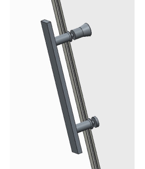 Двері в нішу Koer SR SD01-120x200-TR-01 прозоре скло Easy Clean 8мм, хром (KR5376)