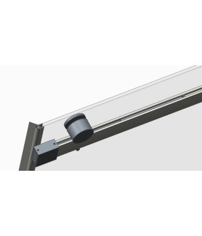 Двері в нішу Koer SR SD01-120x200-TR-01 прозоре скло Easy Clean 8мм, хром (KR5376)