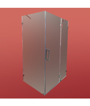 Боковая стенка для душевой кабины Koer SR SW04-90x200-TR-07, прозрачное стекло Easy Clean 10мм, графит (KR5391)