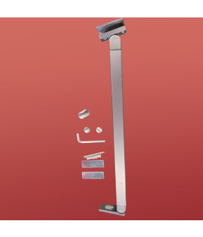 Боковая стенка для душевой кабины Koer SR SW04-90x200-TR-07, прозрачное стекло Easy Clean 10мм, графит (KR5391)