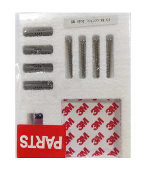 Душова перегородка Koer SR SP01-90x200-TR-01 Walk-In прозоре скло Easy Clean 8мм, хром (KR5392)